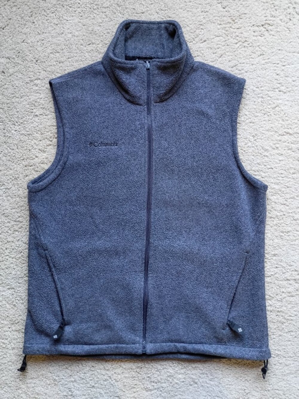 Columbia Sportswear Gray Fleece Vest Women's Size Large Full Zip Pockets GUC